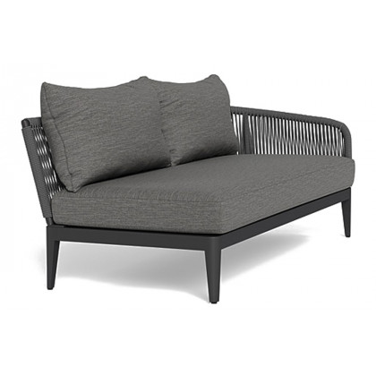 Harbour Hamilton 2 Seat 1 Arm Right - Aluminum Taupe, Riviera Stone