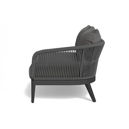 Harbour Hamilton 2 Seat 1 Arm Right - Aluminum Taupe, Riviera Stone