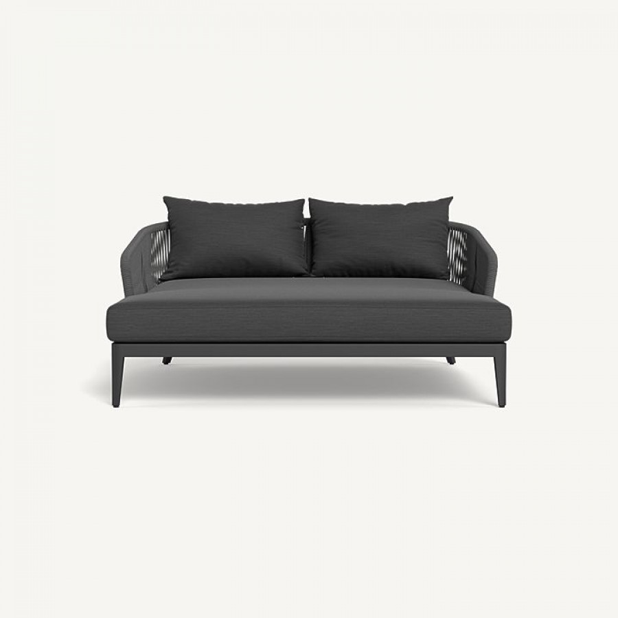 Harbour Hamilton Daybed - Aluminum Asteroid / Panama Grafito / Rope Dark Gray