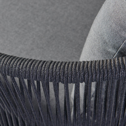 Harbour Hamilton Daybed - Aluminum Asteroid, Siesta Indigo, Rope Dark Gray