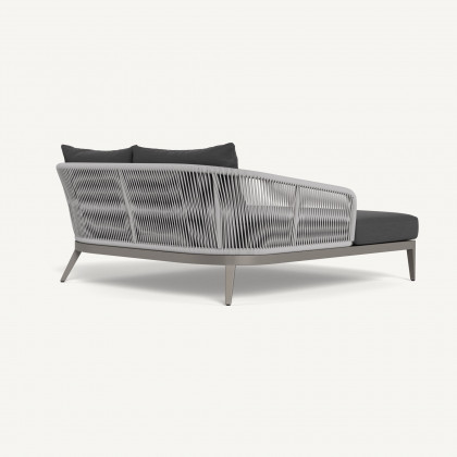 Harbour Hamilton Daybed - Aluminum Taupe, Panama Grafito