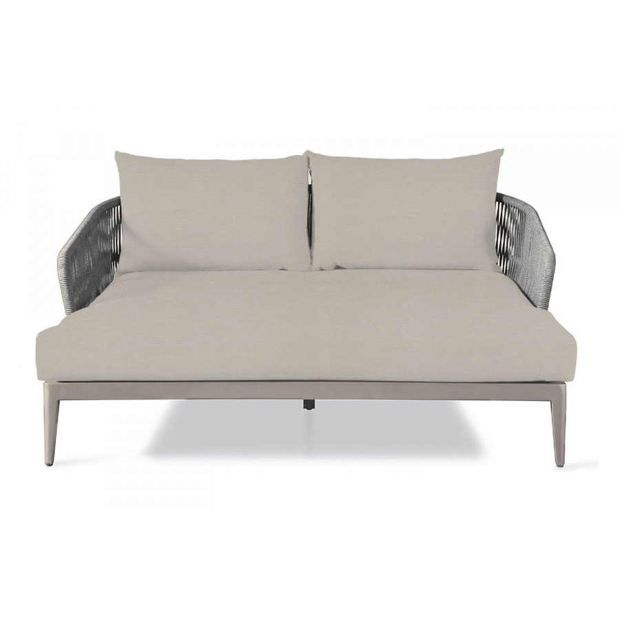 Harbour Hamilton Daybed - Aluminum Taupe, Panama Marble