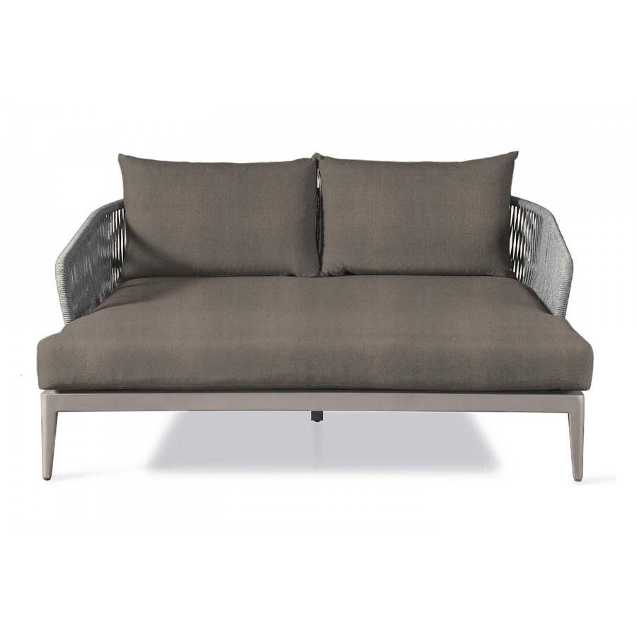 Harbour Hamilton Daybed - Aluminum Taupe, Riviera Stone