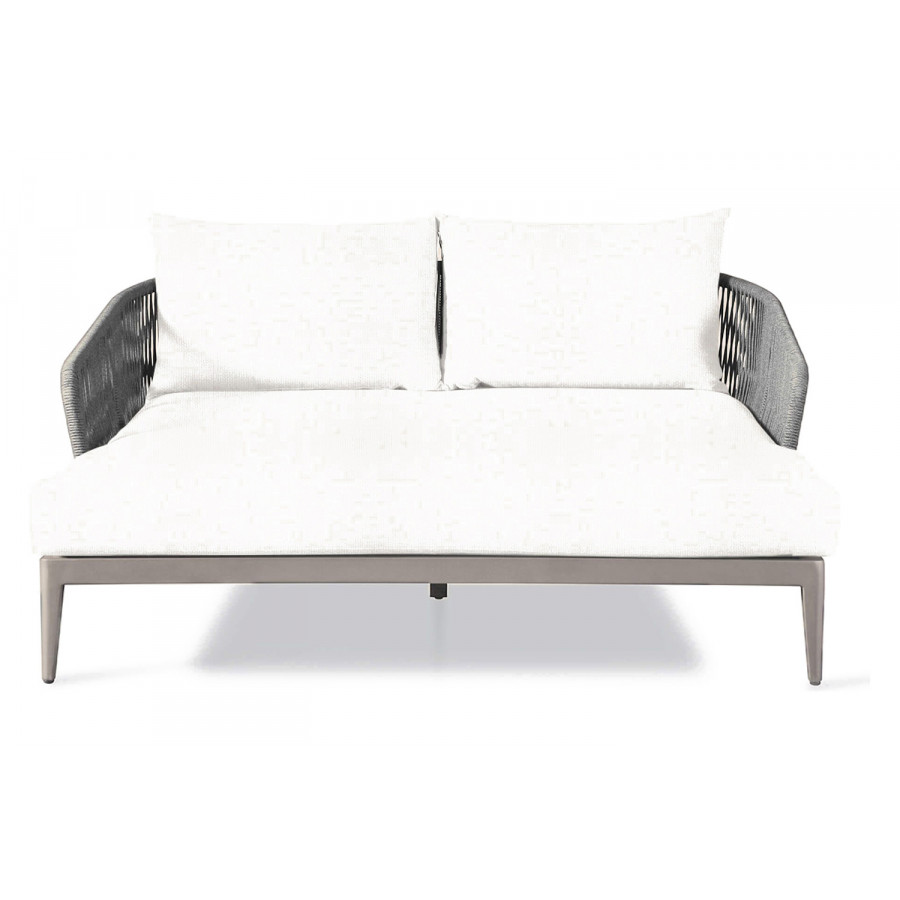 Harbour Hamilton Daybed - Aluminum Taupe, Siesta Ivory