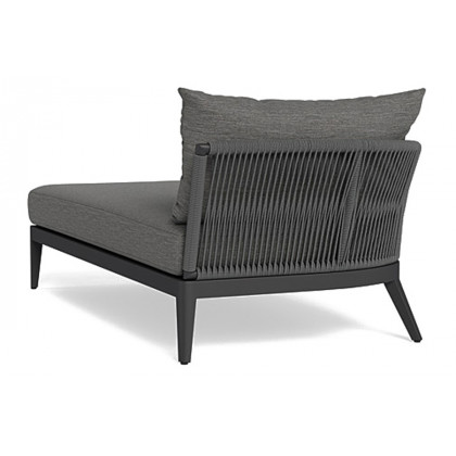 Harbour Hamilton Chaise Left - Aluminum Asteroid, Riviera Stone