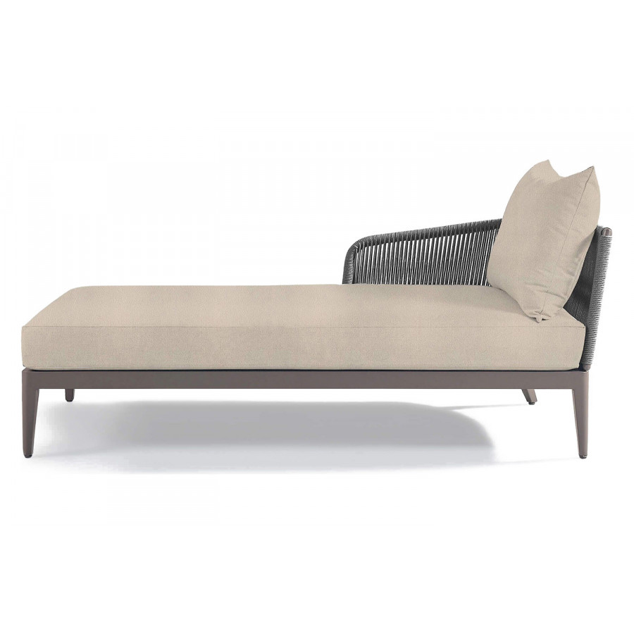 Harbour Hamilton Chaise Left - Aluminum Taupe, Riviera Sand