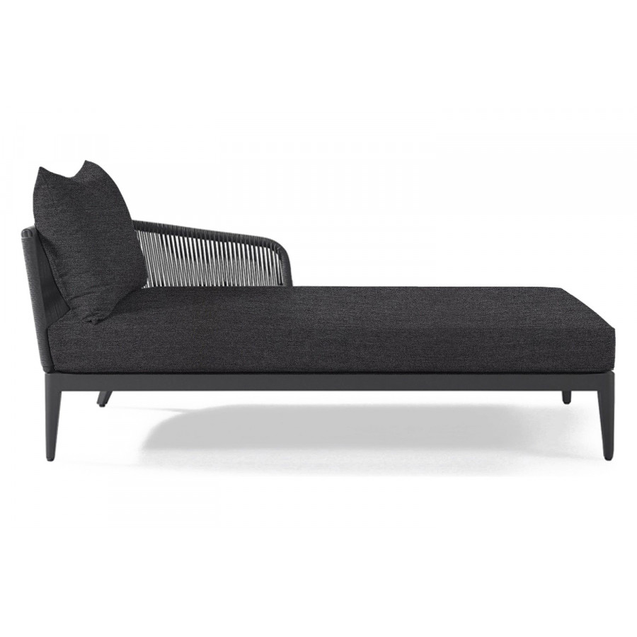 Harbour Hamilton Chaise Right - Aluminum Asteroid, Lisos Grafito