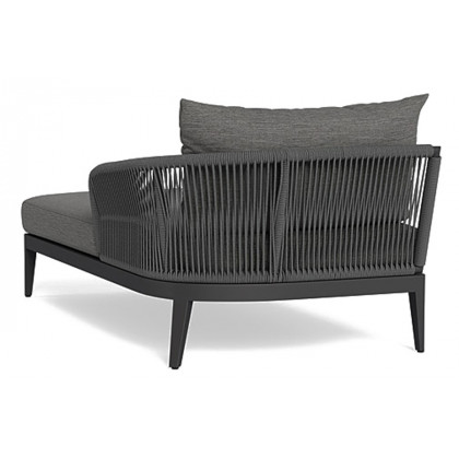 Harbour Hamilton Chaise Right - Aluminum Asteroid, Lisos Grafito