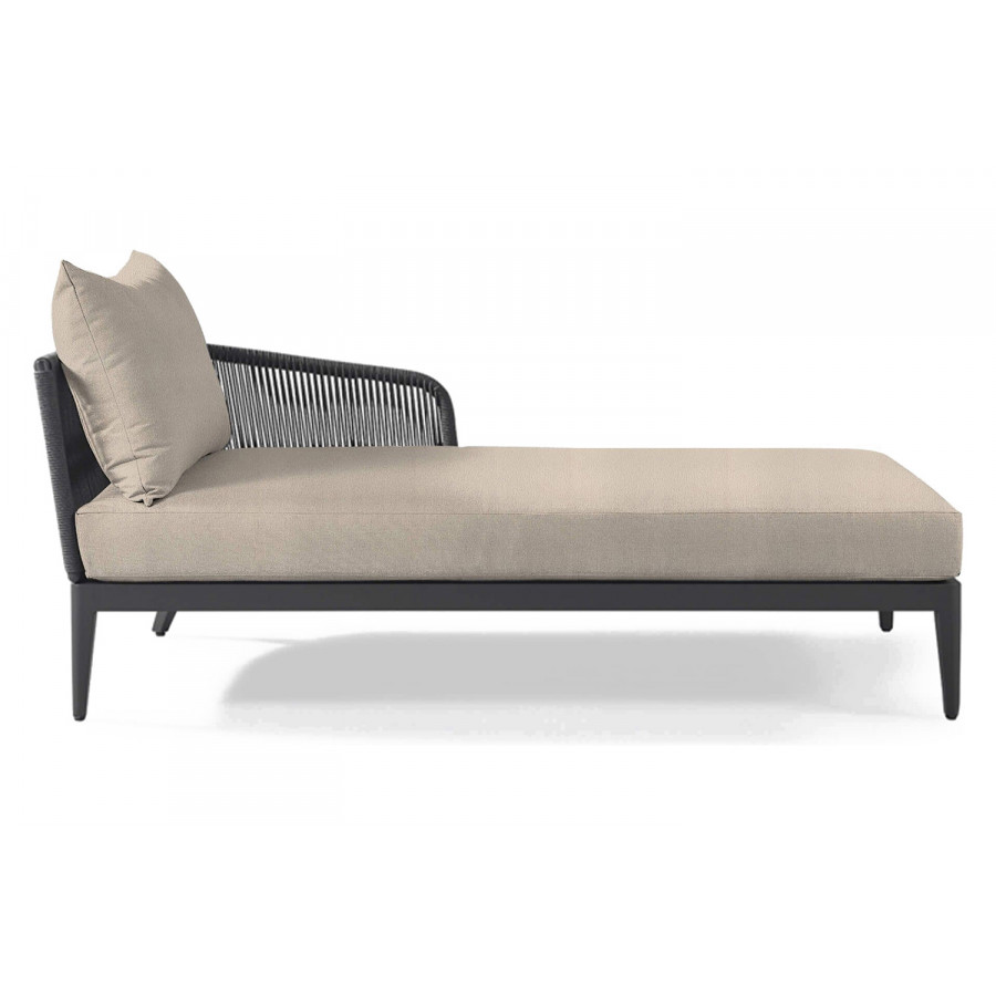 Harbour Hamilton Chaise Right - Aluminum Asteroid, Riviera Sand