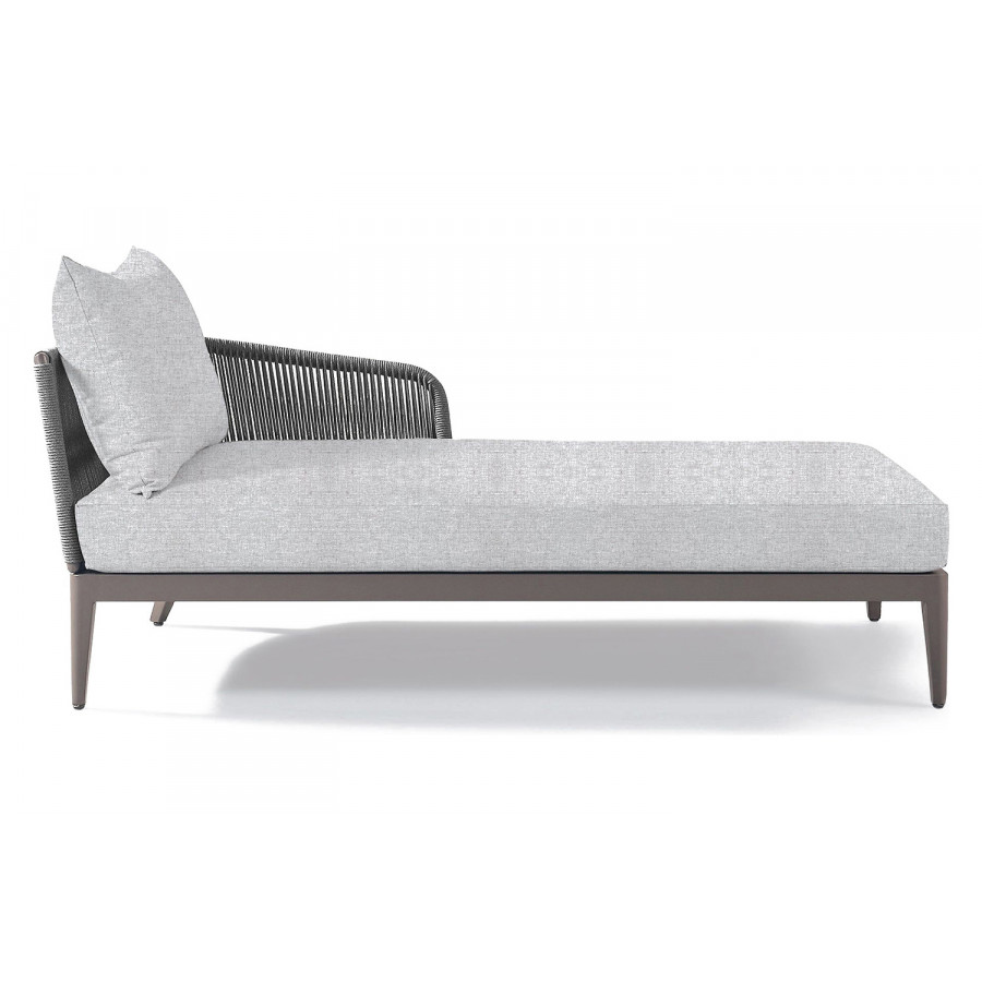 Harbour Hamilton Chaise Right - Aluminum Taupe, Copacabana Sand