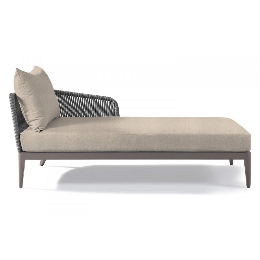 Harbour Hamilton Chaise Right - Aluminum Taupe, Riviera Sand