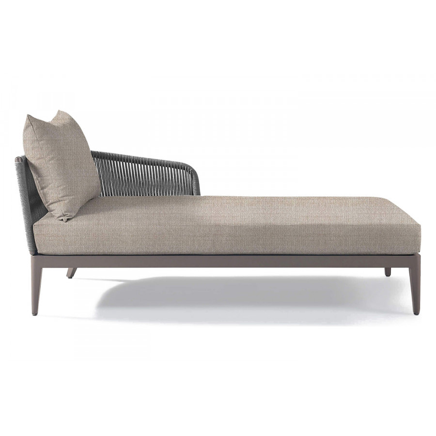 Harbour Hamilton Chaise Right - Aluminum Taupe, Siesta Taupe