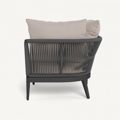 Harbour Hamilton Corner - Aluminum Asteroid / Panama Marble / Rope Dark Gray