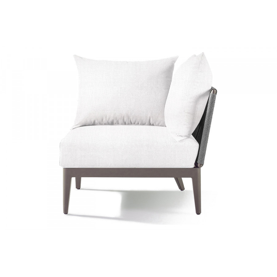 Harbour Hamilton Corner - Aluminum Taupe, Panama Blanco