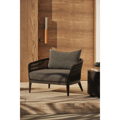 Harbour Hamilton Armless Single - Aluminum Asteroid / Panama Cloud / Rope Dark Gray
