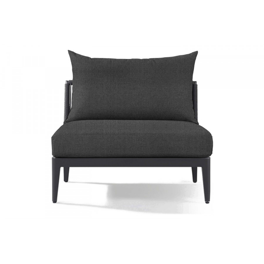 Harbour Hamilton Armless Single - Aluminum Asteroid, Siesta Slate