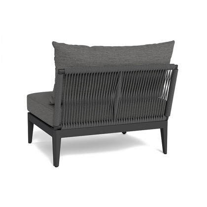 Harbour Hamilton Armless Single - Aluminum Taupe, Lisos Grafito
