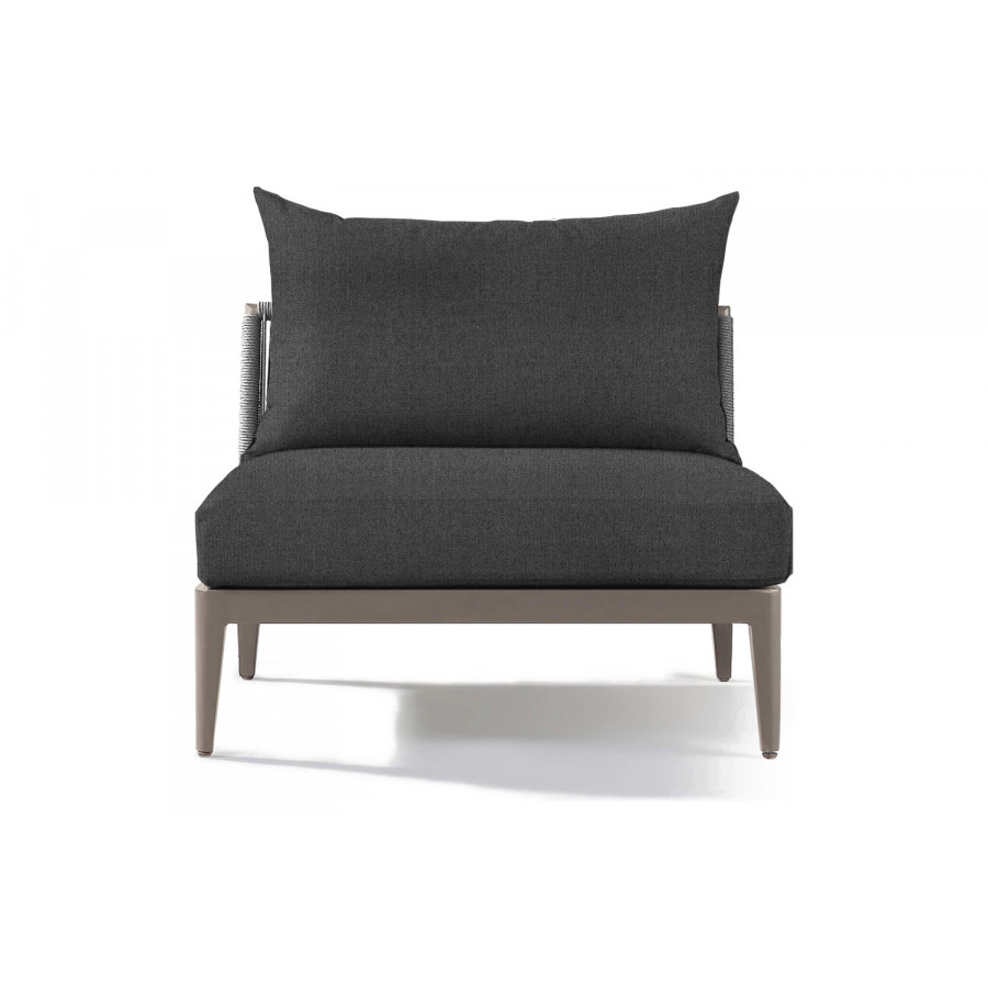 Harbour Hamilton Armless Single - Aluminum Taupe, Siesta Slate