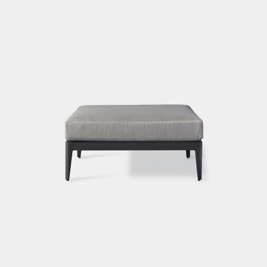Harbour Hamilton Ottoman - Aluminum Asteroid, Riviera Slate
