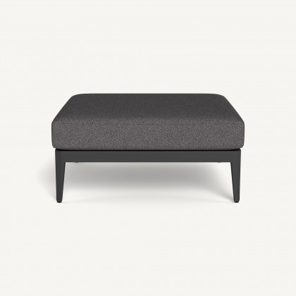 Harbour Hamilton Ottoman - Aluminum Asteroid / Riviera Slate