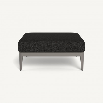 Harbour Hamilton Ottoman - Aluminum Taupe / Copacabana Midnight
