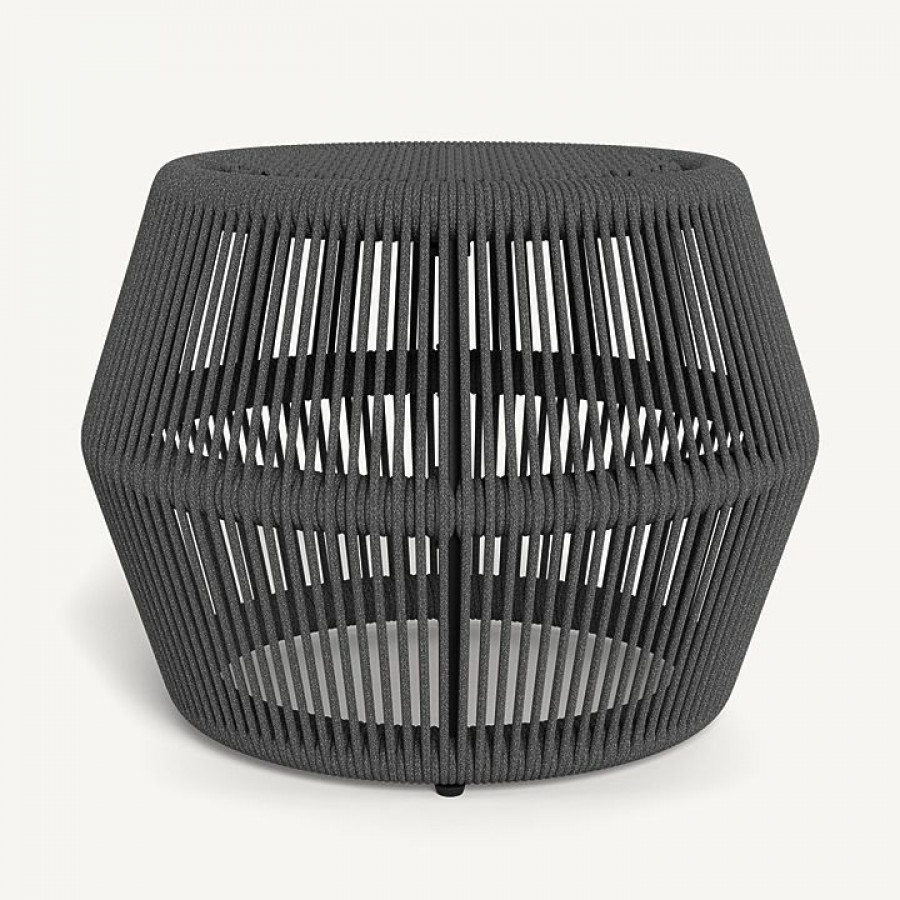 Harbour Hamilton Footstool - Rope Dark Gray