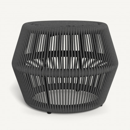 Harbour Hamilton Footstool - Rope Dark Gray
