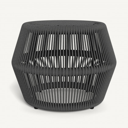 Harbour Hamilton Footstool - Rope Dark Gray