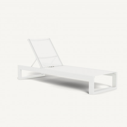 Harbour Hampton Sun Lounge - Aluminum White / Batyline White