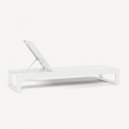 Harbour Hampton Sun Lounge - Aluminum White / Batyline White