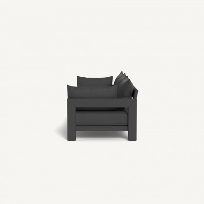 Harbour Hampton 3 Seat Sofa - Aluminum Asteroid / Panama Grafito / Batyline Silver