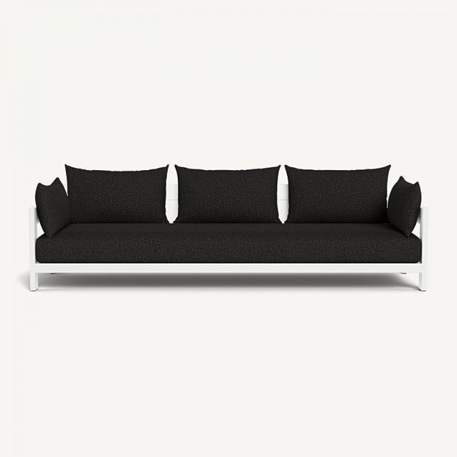 Harbour Hampton 3 Seat Sofa - Aluminum White / Copacabana Midnight / Batyline White