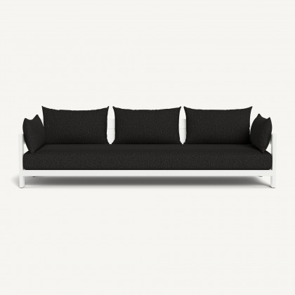 Harbour Hampton 3 Seat Sofa - Aluminum White / Copacabana Midnight / Batyline White