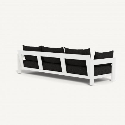 Harbour Hampton 3 Seat Sofa - Aluminum White / Copacabana Midnight / Batyline White