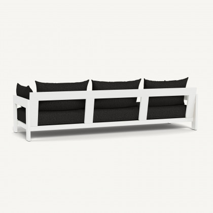 Harbour Hampton 3 Seat Sofa - Aluminum White / Copacabana Midnight / Batyline White