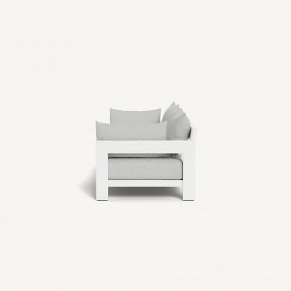 Harbour Hampton 3 Seat Sofa - Aluminum White / Copacabana Sand / Batyline White