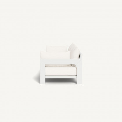 Harbour Hampton 3 Seat Sofa - Aluminum White / Panama Blanco / Batyline White