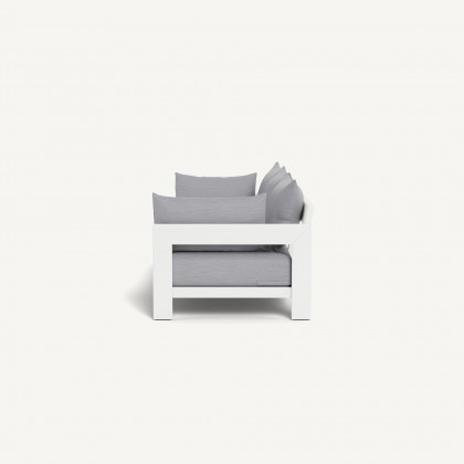 Harbour Hampton 3 Seat Sofa - Aluminum White / Panama Cloud / Batyline White