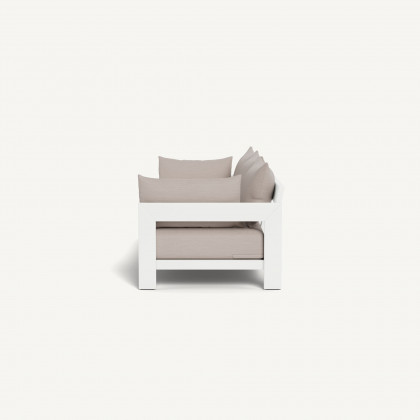 Harbour Hampton 3 Seat Sofa - Aluminum White / Panama Marble / Batyline White