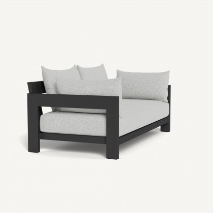 Harbour Hampton 2 Seat Sofa - Aluminum Asteroid / Copacabana Sand / Batyline Silver