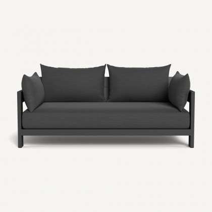 Harbour Hampton 2 Seat Sofa - Aluminum Asteroid / Panama Grafito / Batyline Silver