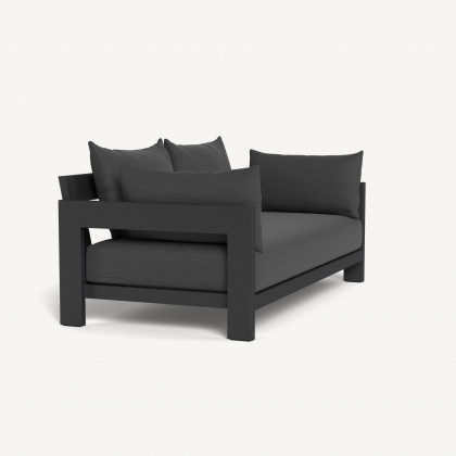 Harbour Hampton 2 Seat Sofa - Aluminum Asteroid / Panama Grafito / Batyline Silver