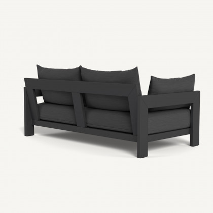 Harbour Hampton 2 Seat Sofa - Aluminum Asteroid / Panama Grafito / Batyline Silver