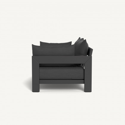 Harbour Hampton 2 Seat Sofa - Aluminum Asteroid / Panama Grafito / Batyline Silver