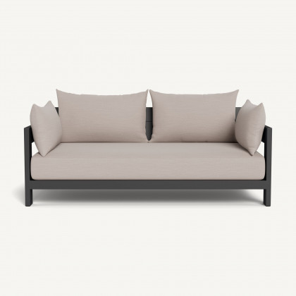 Harbour Hampton 2 Seat Sofa - Aluminum Asteroid / Panama Marble / Batyline Silver