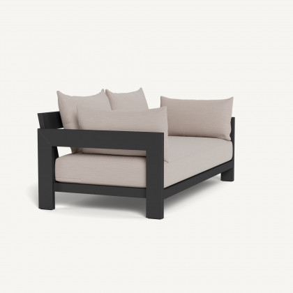 Harbour Hampton 2 Seat Sofa - Aluminum Asteroid / Panama Marble / Batyline Silver