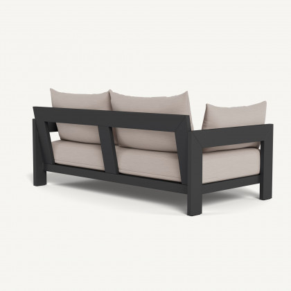 Harbour Hampton 2 Seat Sofa - Aluminum Asteroid / Panama Marble / Batyline Silver