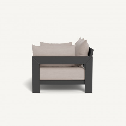 Harbour Hampton 2 Seat Sofa - Aluminum Asteroid / Panama Marble / Batyline Silver