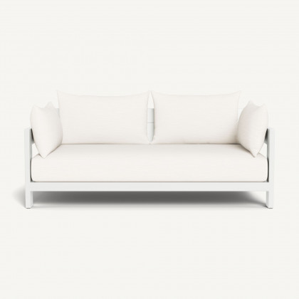 Harbour Hampton 2 Seat Sofa - Aluminum White / Panama Blanco / Batyline White