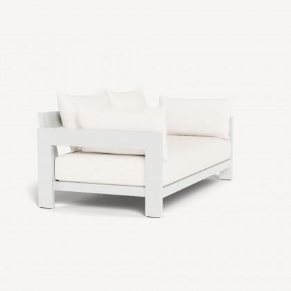 Harbour Hampton 2 Seat Sofa - Aluminum White / Panama Blanco / Batyline White